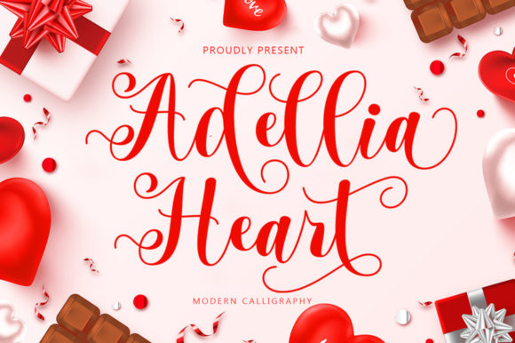 Adellia Heart: A Chic Script Font for Editorial Design