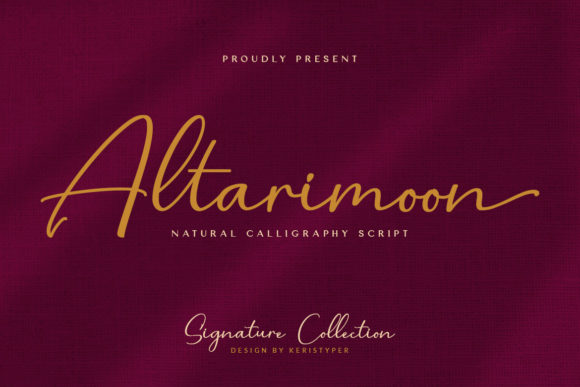 Altarimoon: A Modern Script Font for Thoughtful Editorial Design