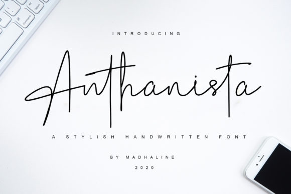 Anthanista Script Font for Handmade Brands & Printables