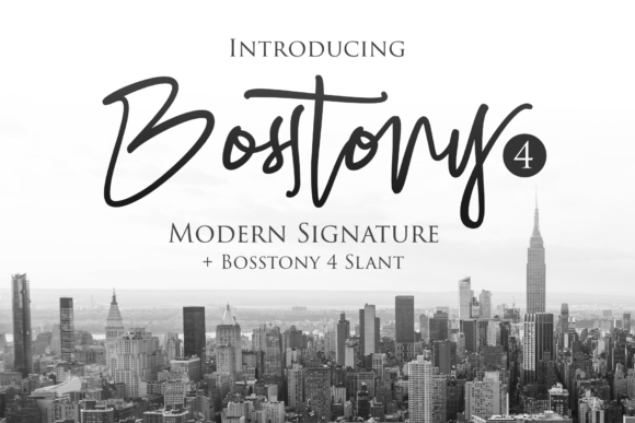 Bosstony 4: A Natural Script Font for Elegant Editorial Moments