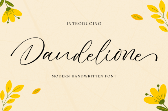 Dandelione Script Font for Elegant Editorial Design