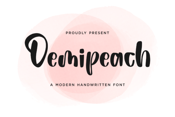 Demipeach: A Graceful Script Handwritten Font for Makers