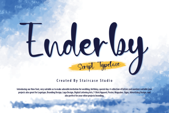 Enderby Script Font for Handmade Creatives