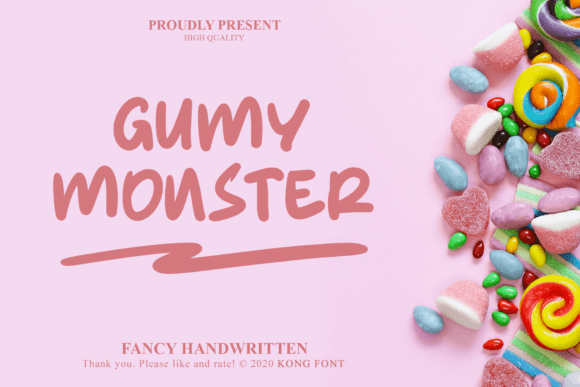 Gumy Monster: A Playful Handwritten Script Font for Scroll-Stopping Campaigns