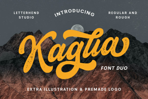 Kaglia Font: Bold Retro Script for Campaign Headlines