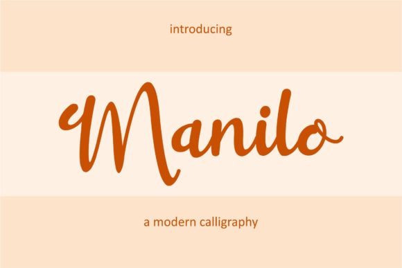 Manilo: A Modern Script Font for Small Business Branding