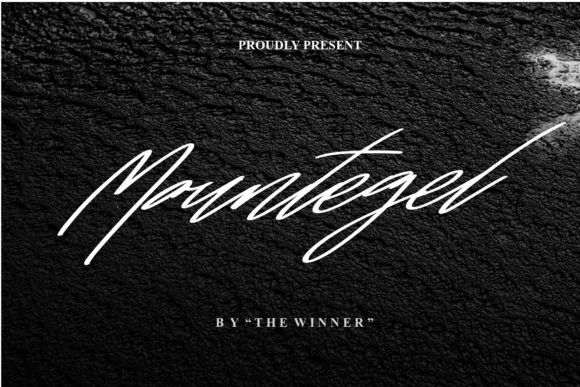 Mountegel: A Script Handwritten Font for Thoughtful Editorial Design