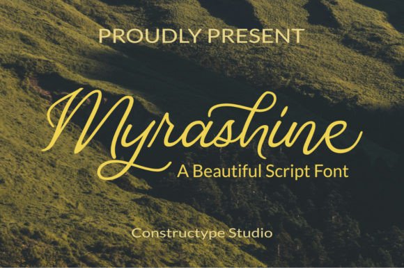 Myrashine: A Graceful Script Font for Thoughtful Editorial Design