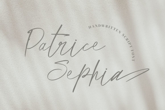 Patrice Sephia: Elegant Script Handwritten Font for Designers