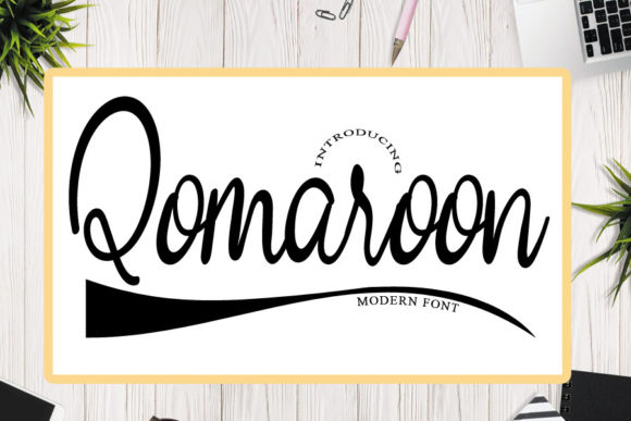 Qomaroon: A Relaxed Script Font for Authentic Branding