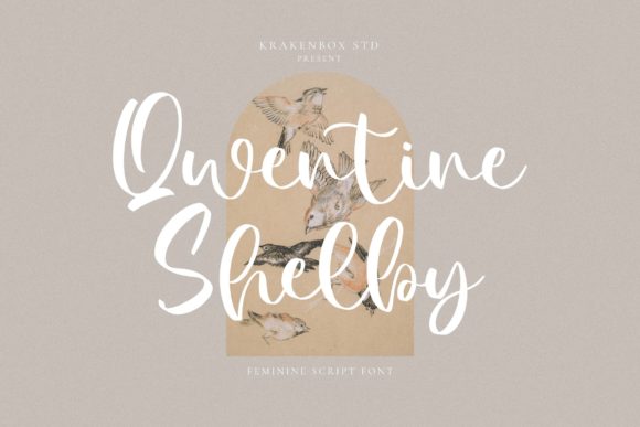 Qwentine Shelby Font: Elegant Script Handwritten Fonts for Crafters