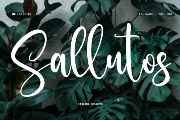 Sallutos: A Casual Signature Script Font for Modern Web Design