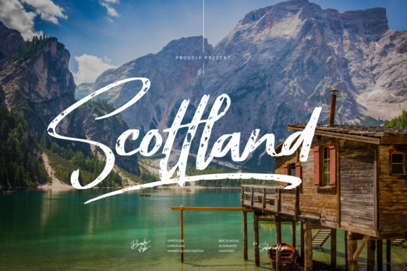 Scottland: A Brushed Script Font for Editorial Elegance