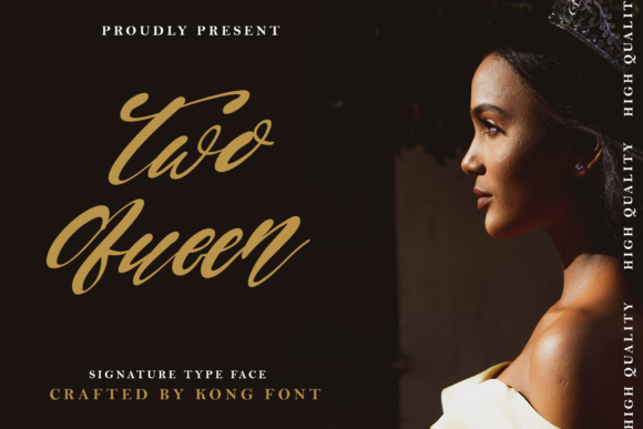Two Queen Script Font for Handmade Brands